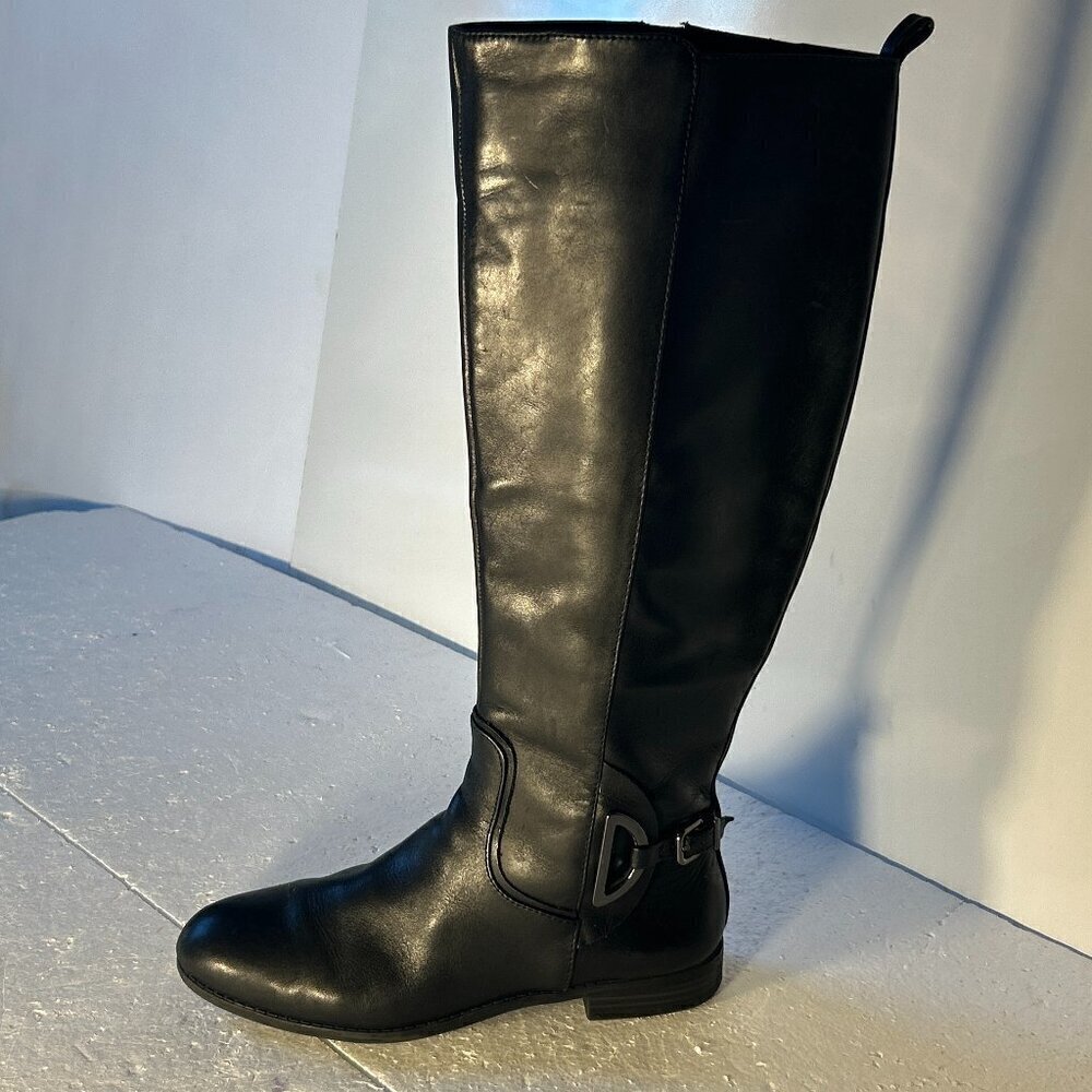 Alex Marie SZ6.5 Stassia Black Leather Riding Boot Old $ Western Moto Essential - Picture 5 of 9